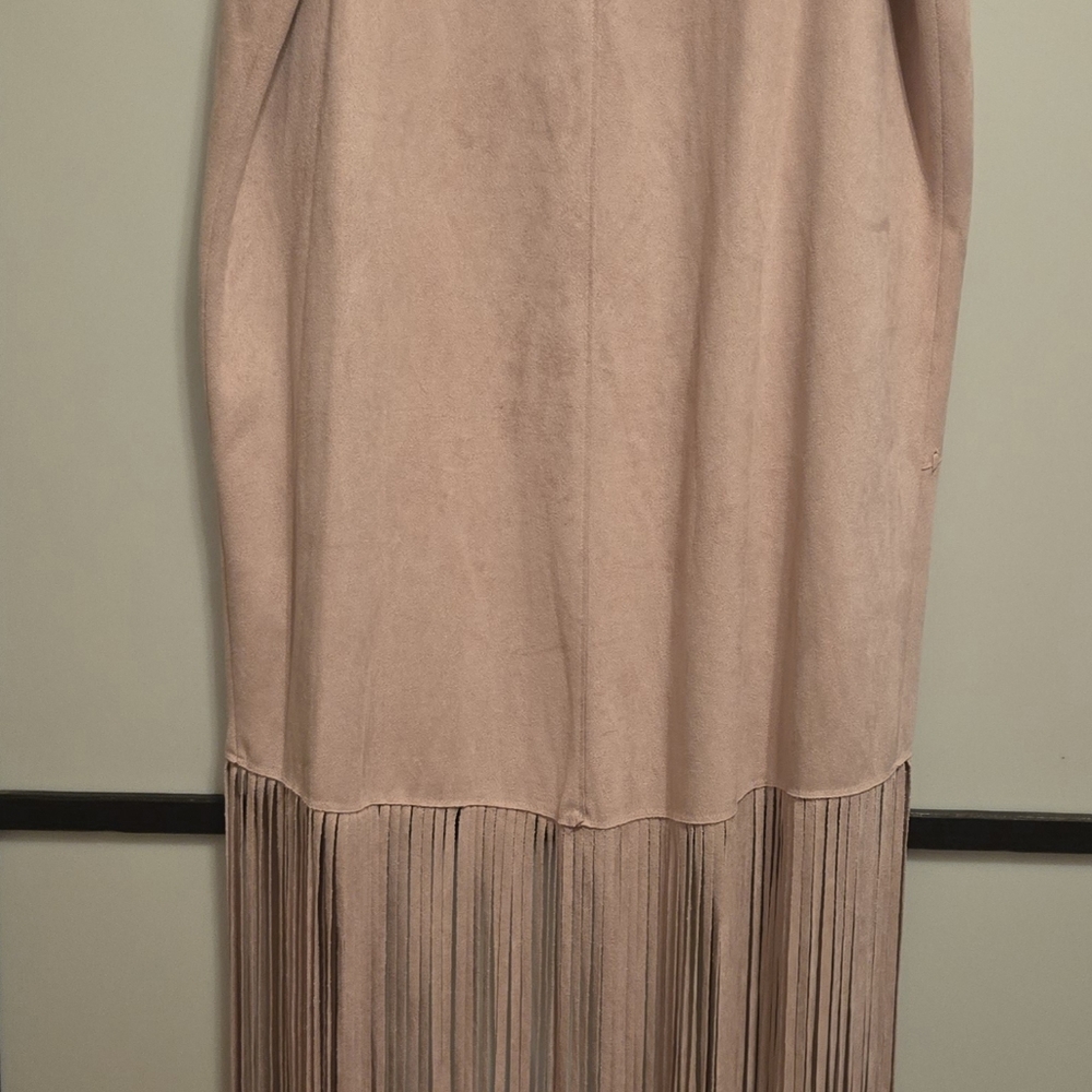 Jessica Simpson fringe vest. Texas Dusty Pink Size medium Gorgeous COUNTRY - Picture 3 of 11